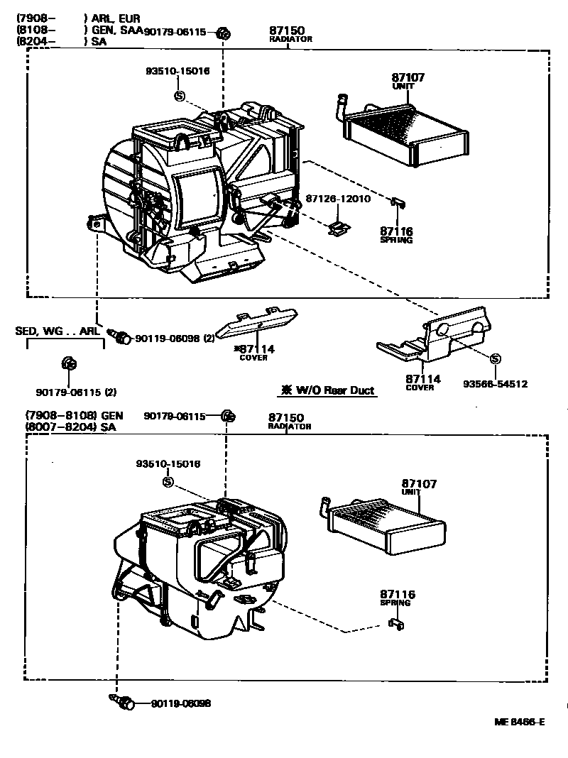 8712 — HEATING & AIR CONDITIONING - HEATER UNIT & BLOWER
