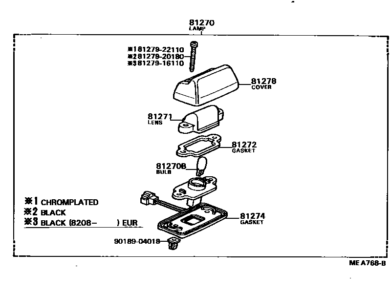 8113 — REAR LICENSE PLATE LAMP
