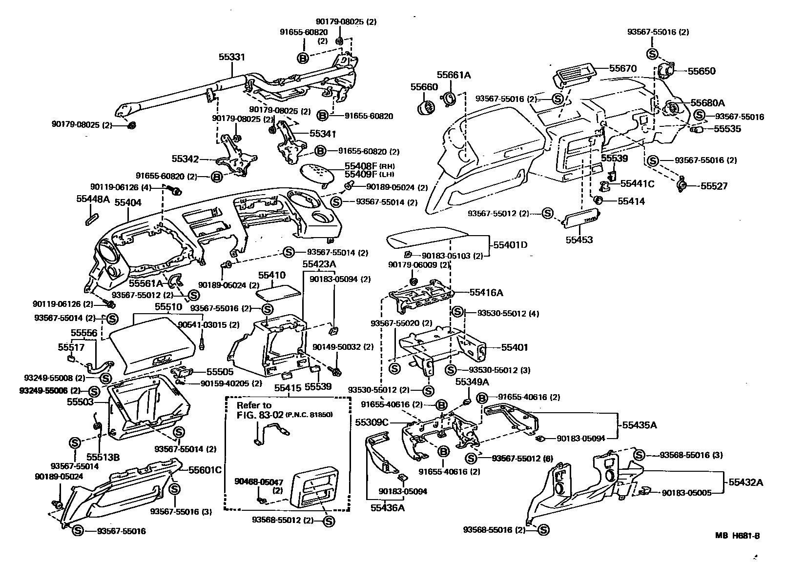 5501 — INSTRUMENT PANEL & GLOVE COMPARTMENT