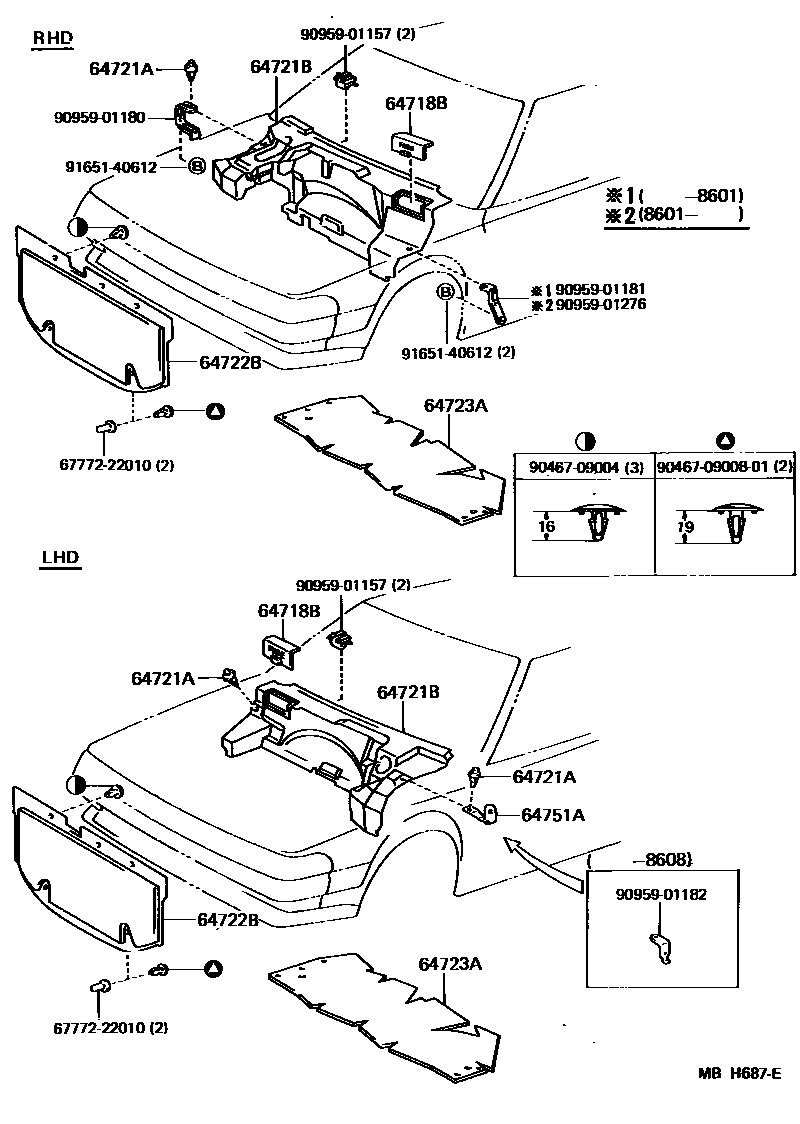 6403 — PACKAGE TRAY PANEL & LUGGAGE COMPARTMENT MAT
