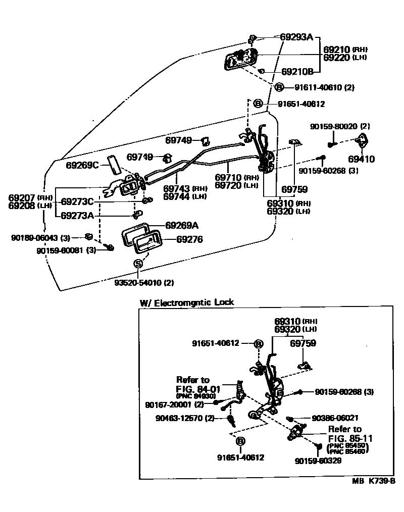 6703 — FRONT DOOR LOCK & HANDLE