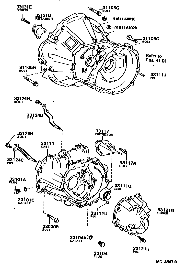 3302 — CLUTCH HOUSING & TRANSMISSION CASE (MTM)