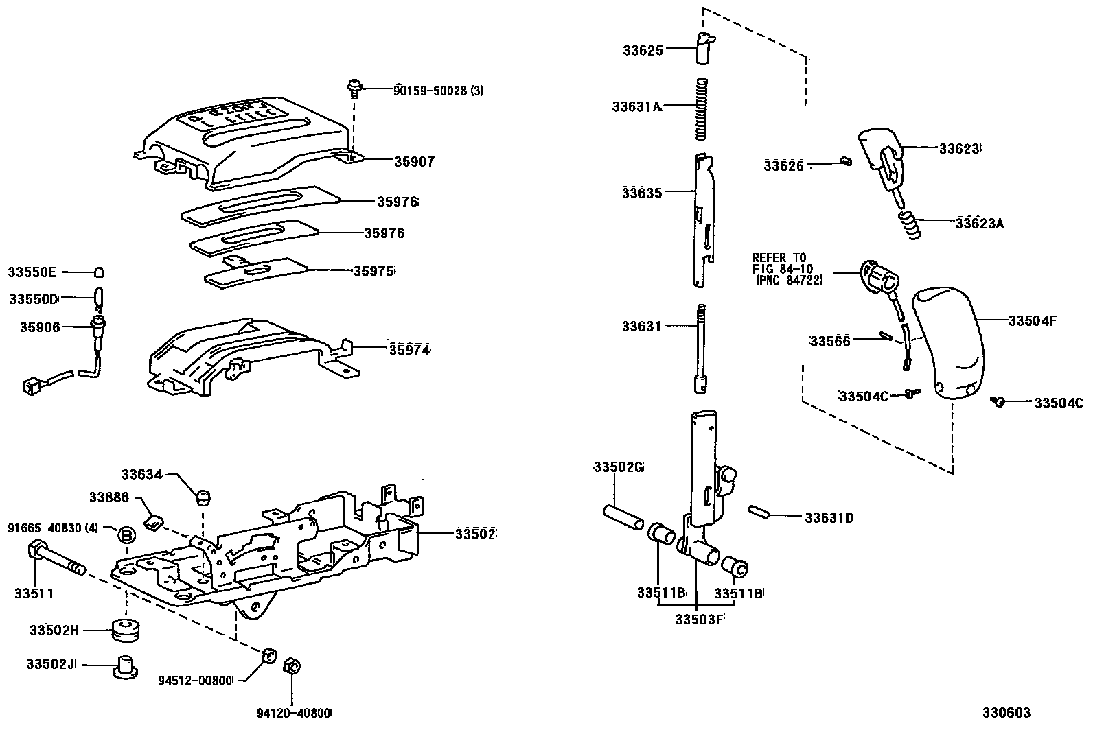 3312 — SHIFT LEVER & RETAINER
