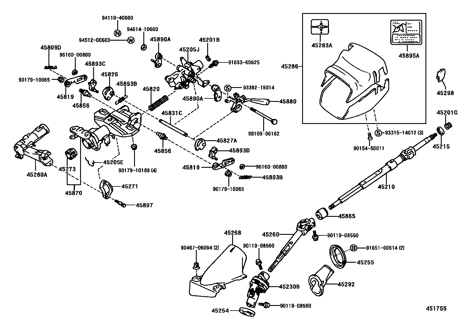 4501 — STEERING COLUMN & SHAFT