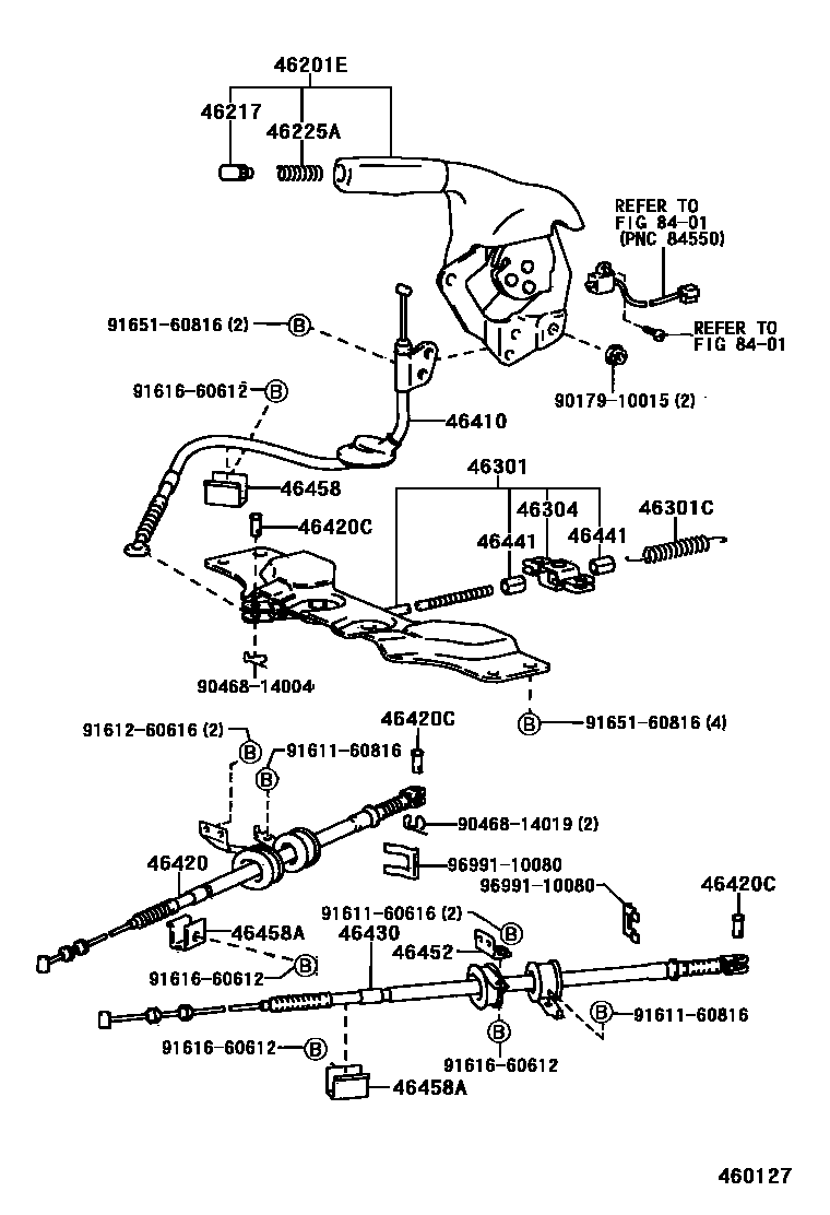 4601 — PARKING BRAKE & CABLE