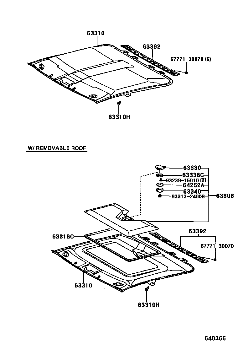 6402 — ROOF HEADLINING & SILENCER PAD