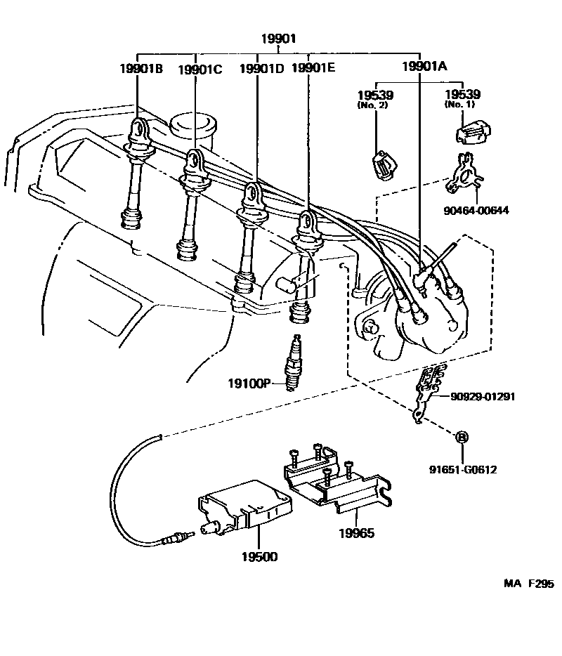 1901 — IGNITION COIL & SPARK PLUG / GLOW PLUG