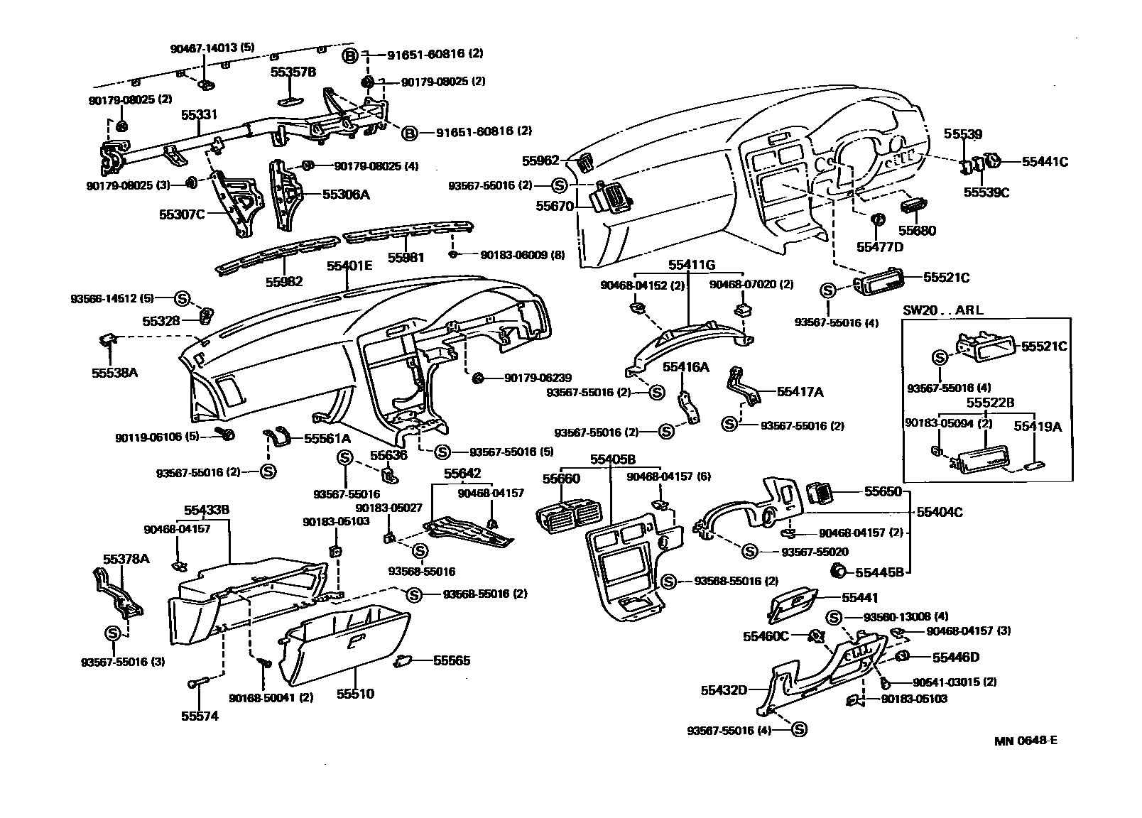 5501 — INSTRUMENT PANEL & GLOVE COMPARTMENT