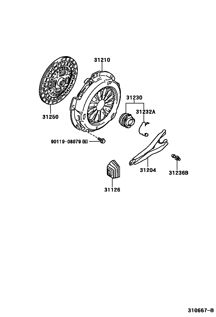 3101 — CLUTCH & RELEASE FORK
