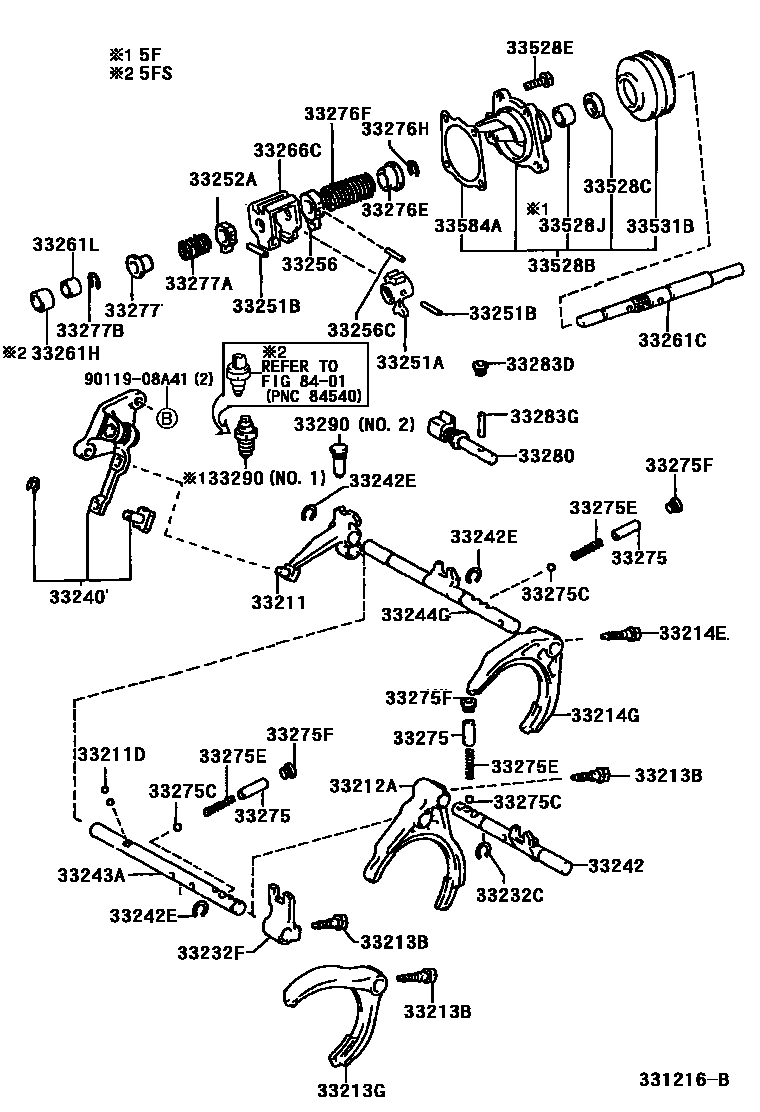 3307 — GEAR SHIFT FORK & LEVER SHAFT (MTM)