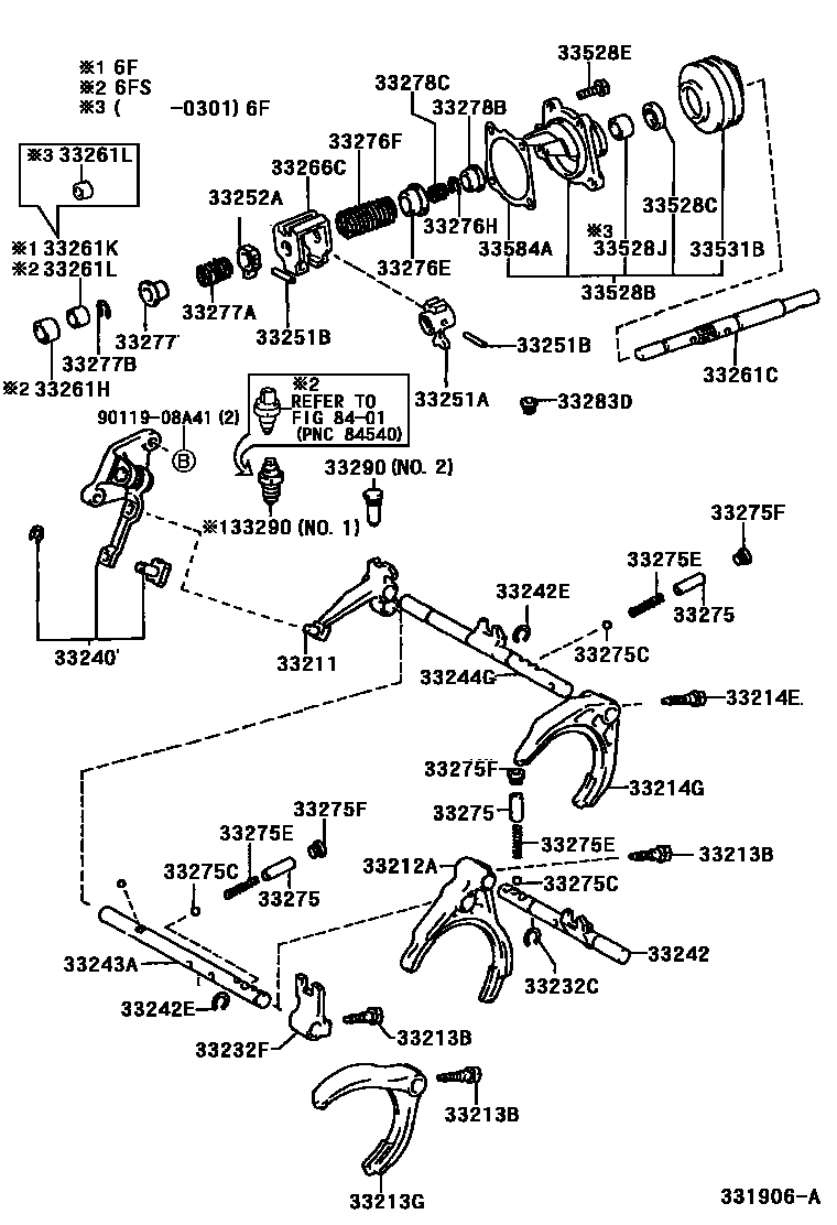 3307 — GEAR SHIFT FORK & LEVER SHAFT (MTM)