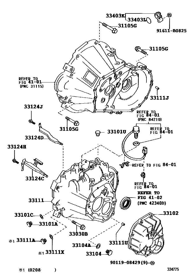 3302 — CLUTCH HOUSING & TRANSMISSION CASE (MTM)