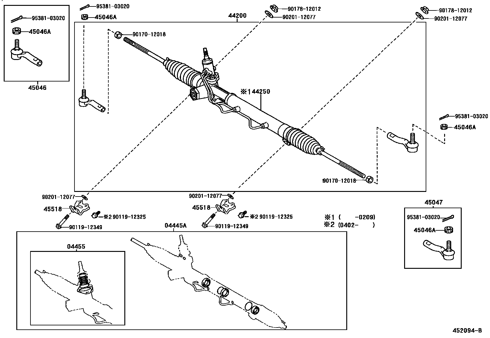 4505 — FRONT STEERING GEAR & LINK