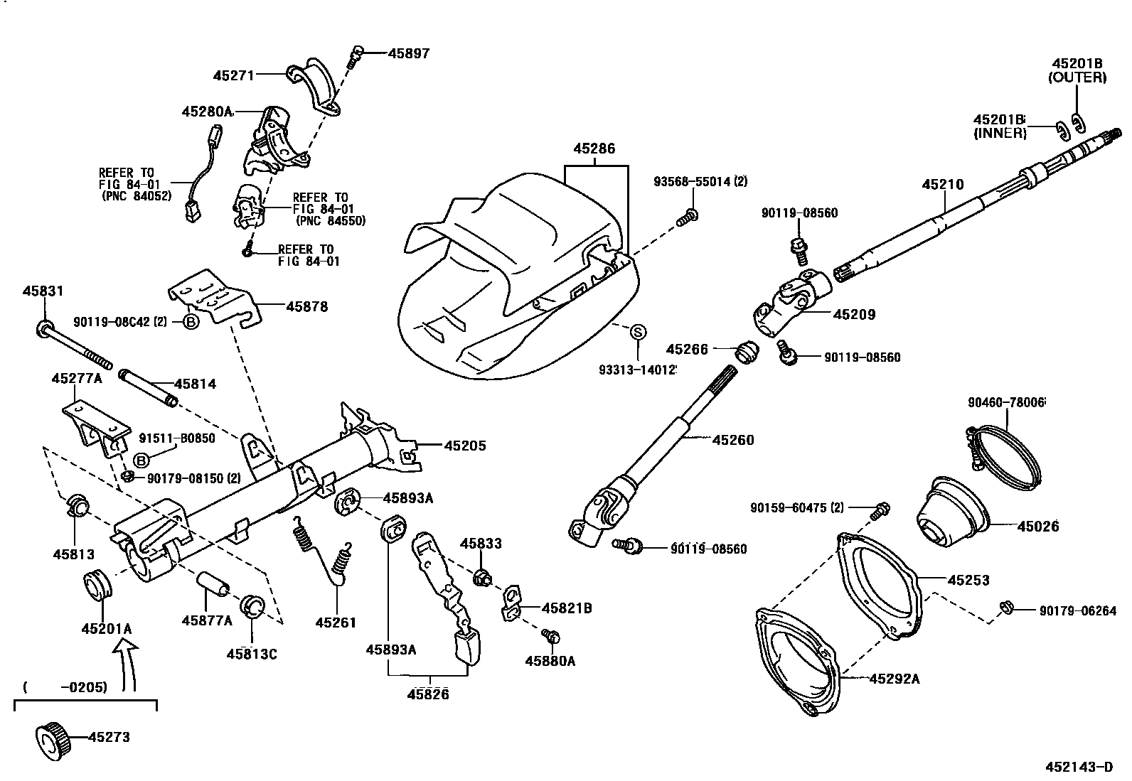 4501 — STEERING COLUMN & SHAFT