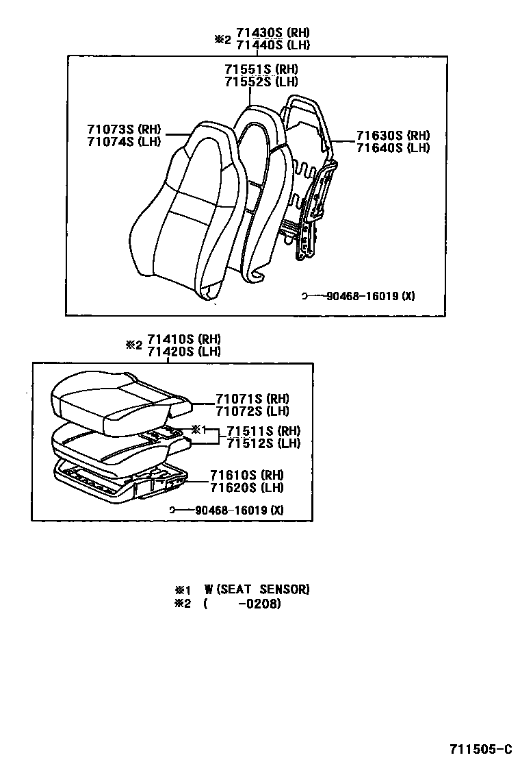 7101 — FRONT SEAT & SEAT TRACK