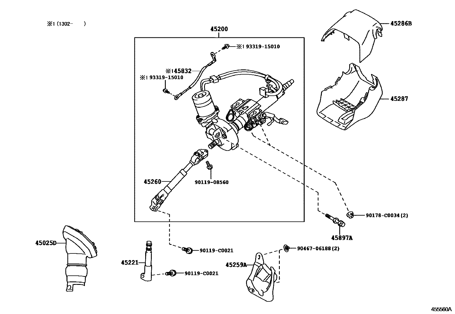 4501 — STEERING COLUMN & SHAFT