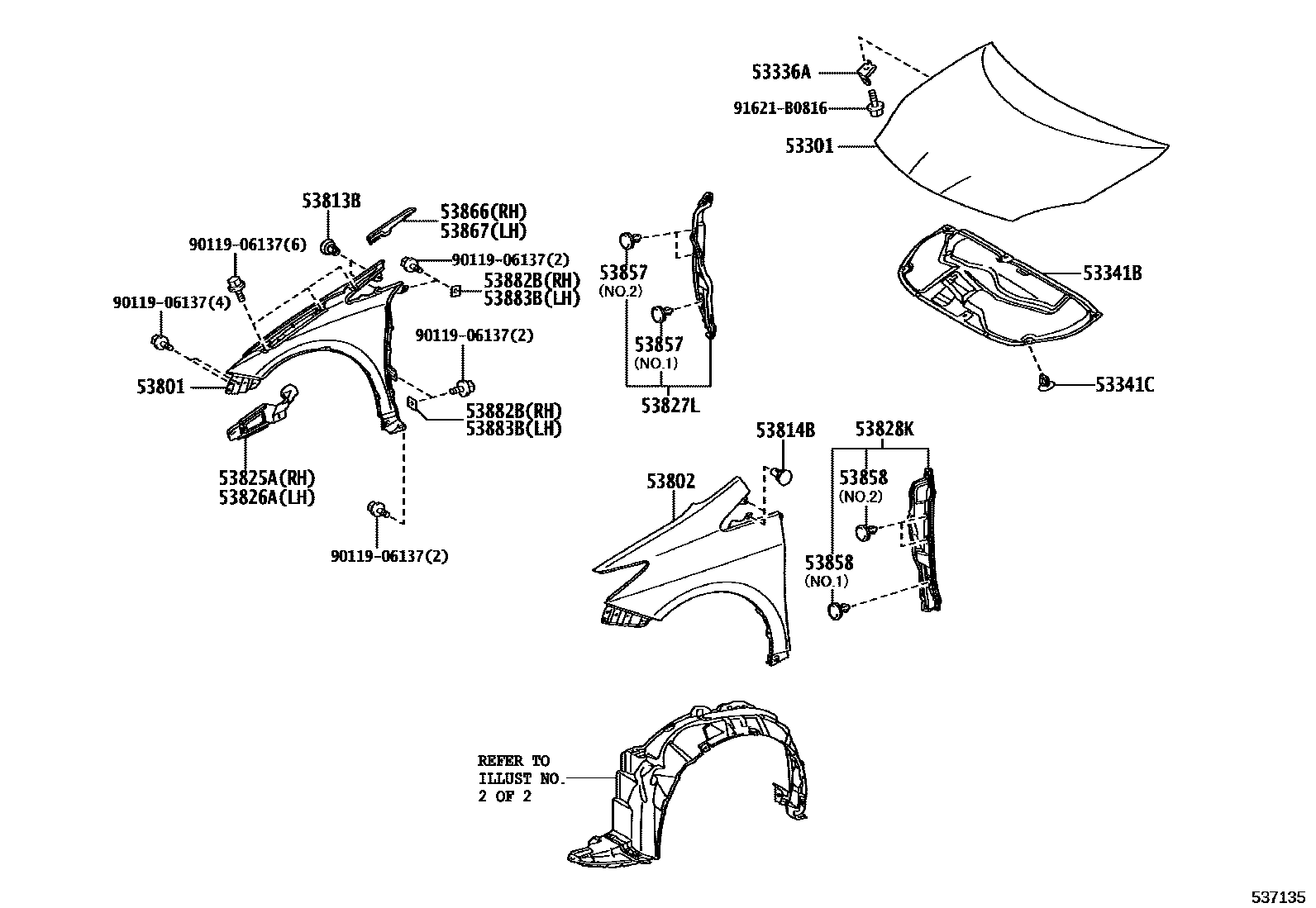5302 — HOOD & FRONT FENDER