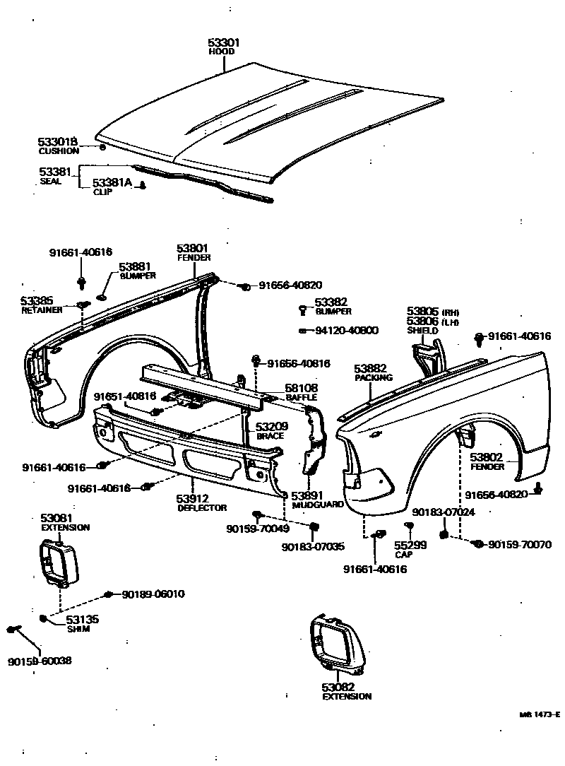 5302 — HOOD & FRONT FENDER