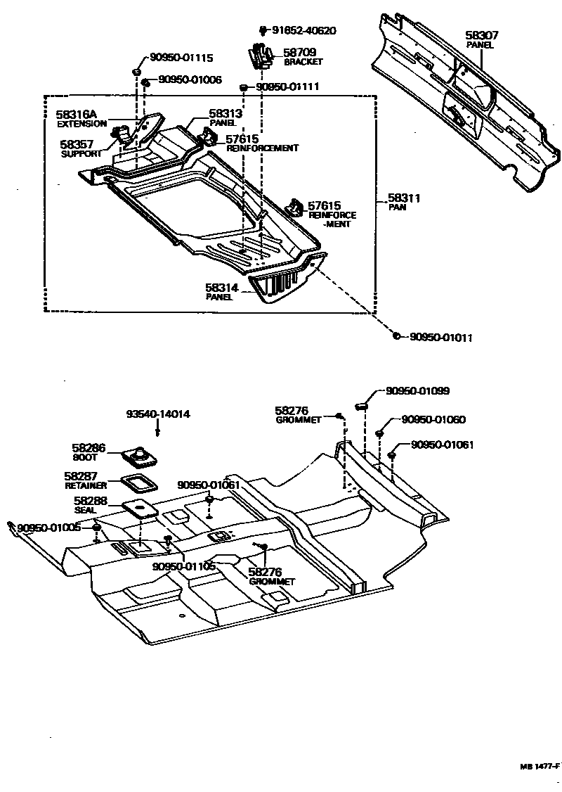 5801 — FLOOR PAN & LOWER BACK PANEL
