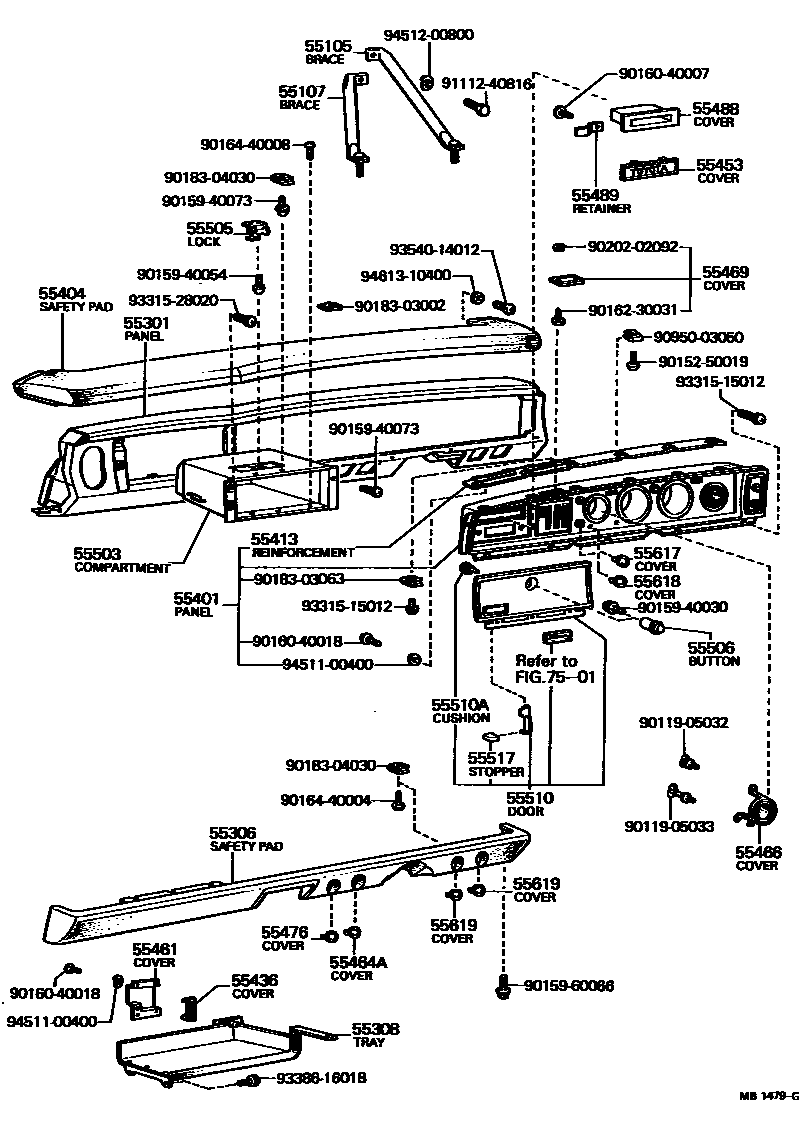 5501 — INSTRUMENT PANEL & GLOVE COMPARTMENT