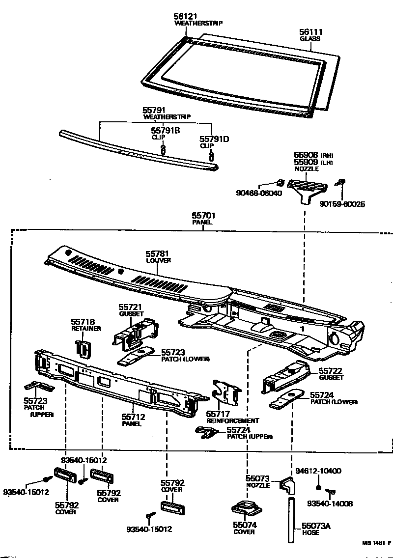 5503 — COWL PANEL & WINDSHIELD GLASS