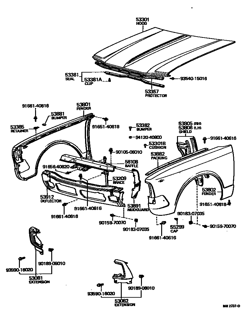 5302 — HOOD & FRONT FENDER