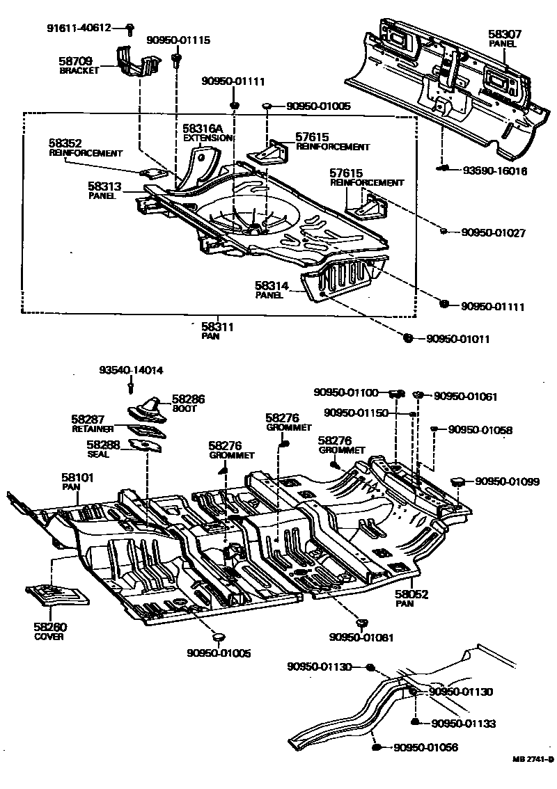 5801 — FLOOR PAN & LOWER BACK PANEL