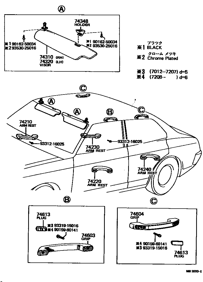 7401 — ARMREST & VISOR