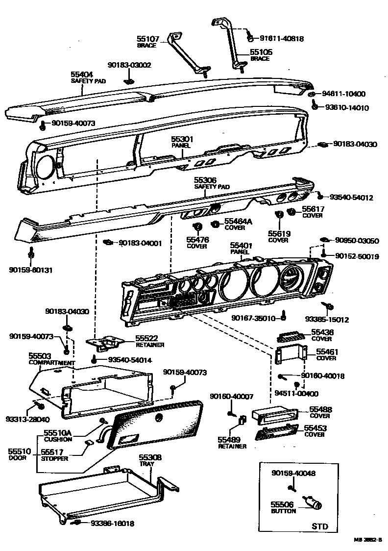5501 — INSTRUMENT PANEL & GLOVE COMPARTMENT