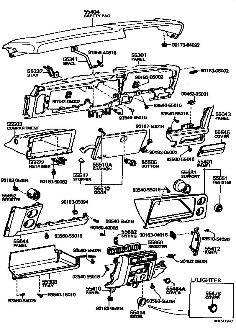5501 — INSTRUMENT PANEL & GLOVE COMPARTMENT