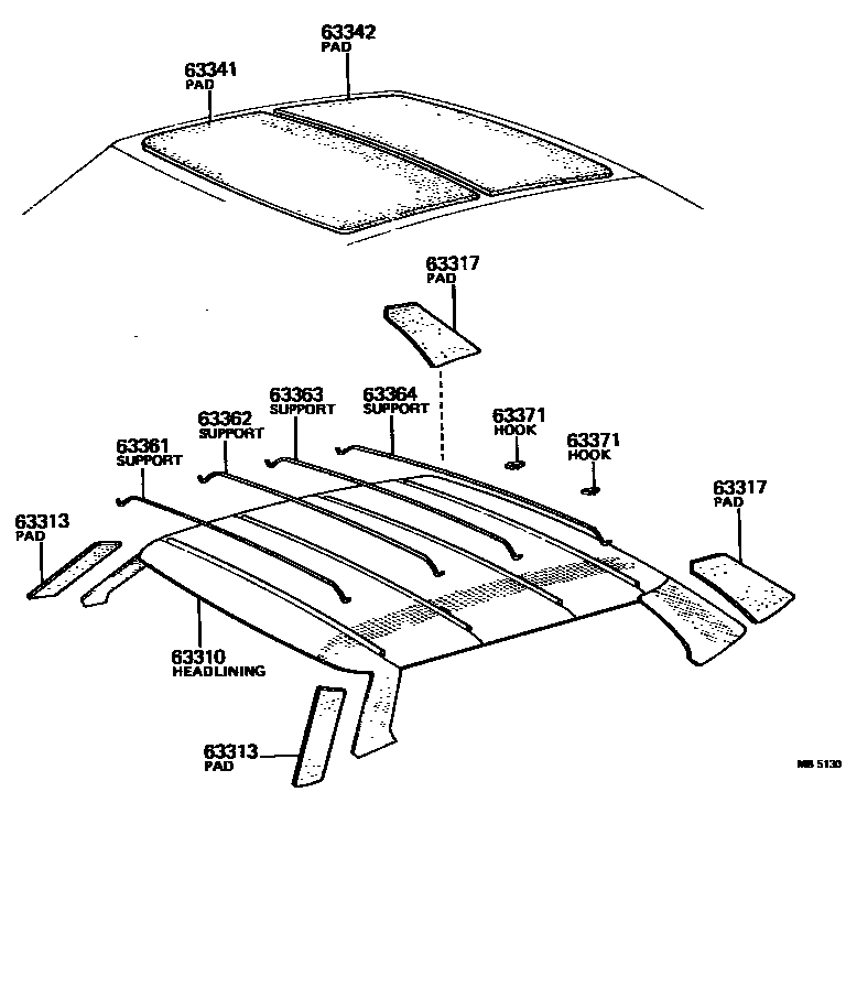 6402 — ROOF HEADLINING & SILENCER PAD