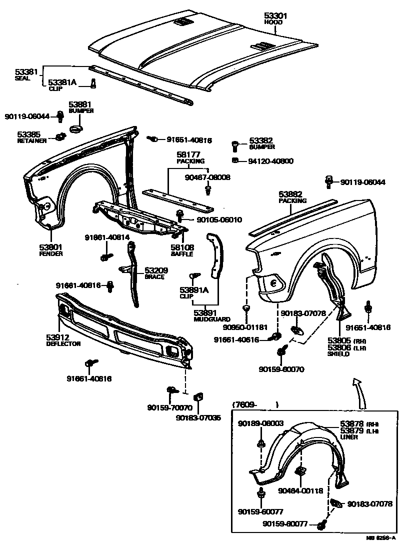 5302 — HOOD & FRONT FENDER
