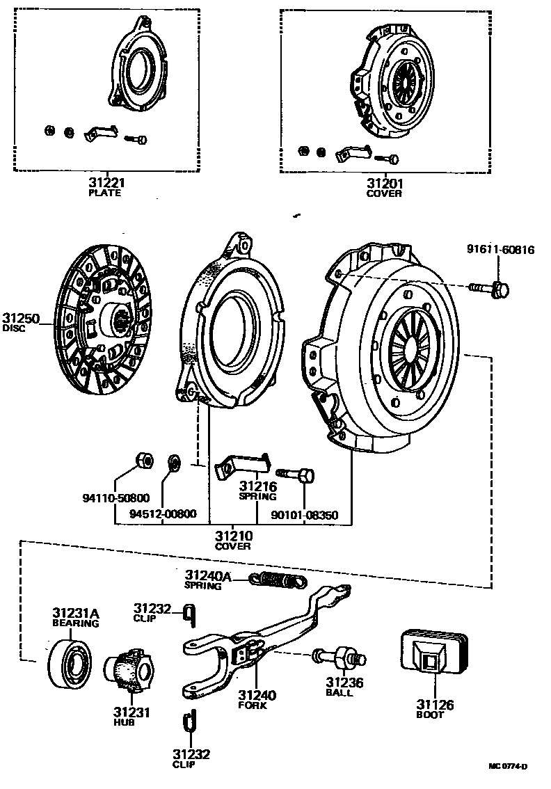 3101 — CLUTCH & RELEASE FORK