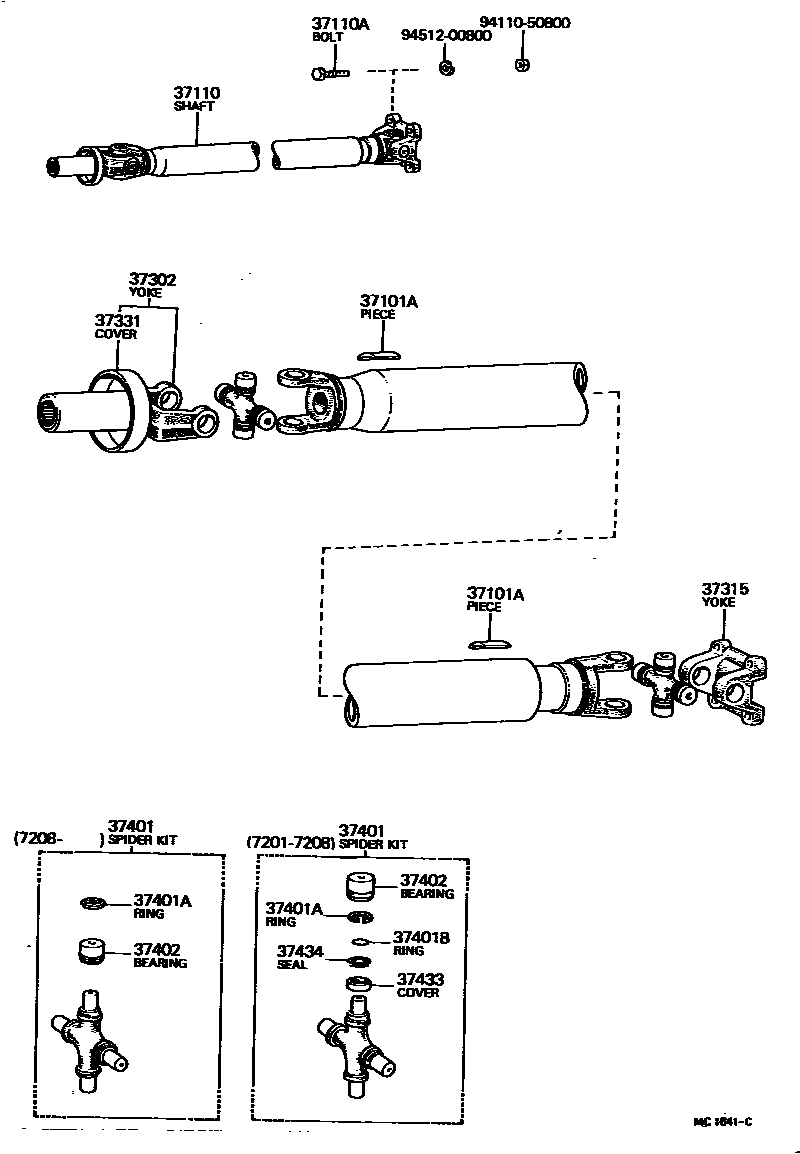 3701 — PROPELLER SHAFT & UNIVERSAL JOINT