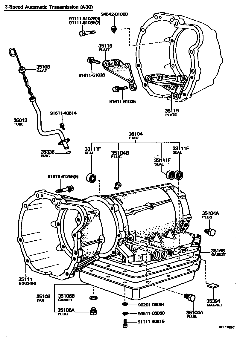 3503 — TRANSMISSION CASE & OIL PAN (ATM)