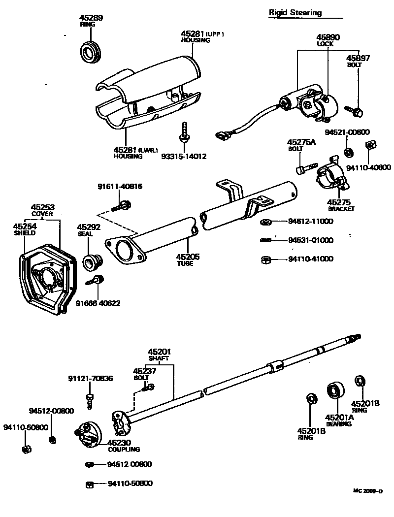 4501 — STEERING COLUMN & SHAFT