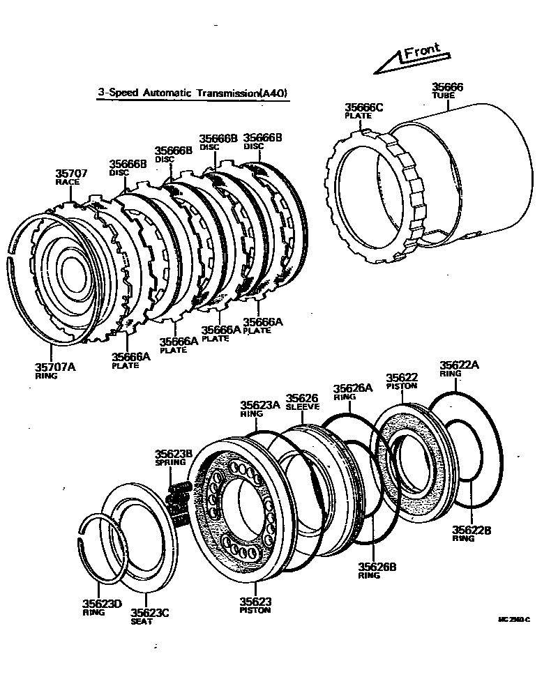 3509 — BRAKE NO.3, 1ST & REVERSE BRAKE (ATM)