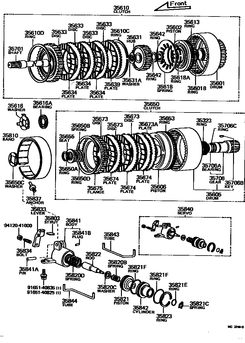 3507 — BRAKE BAND & MULTIPLE DISC CLUTCH (ATM)