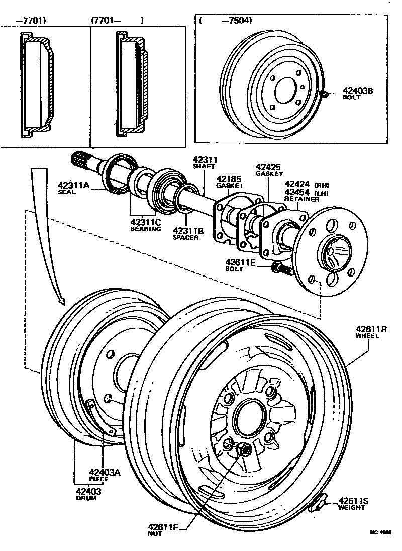 4102 — REAR AXLE SHAFT & HUB