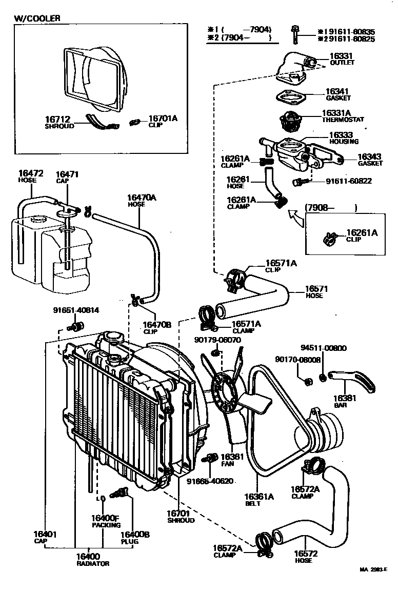 1603 — RADIATOR & WATER OUTLET