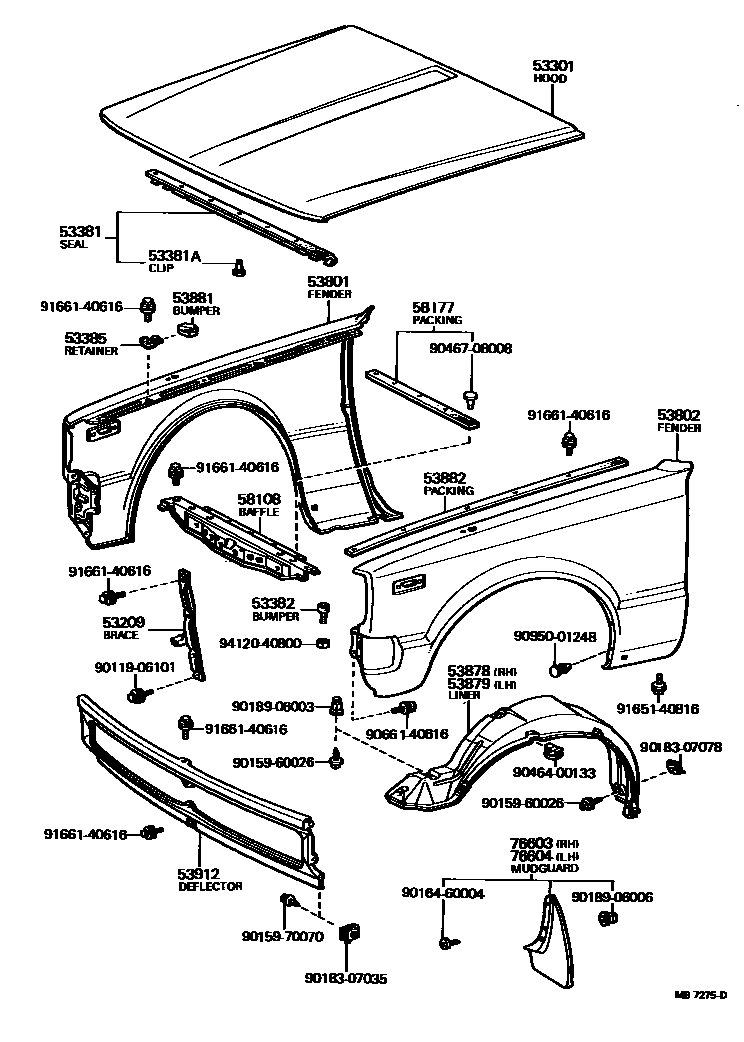 5302 — HOOD & FRONT FENDER