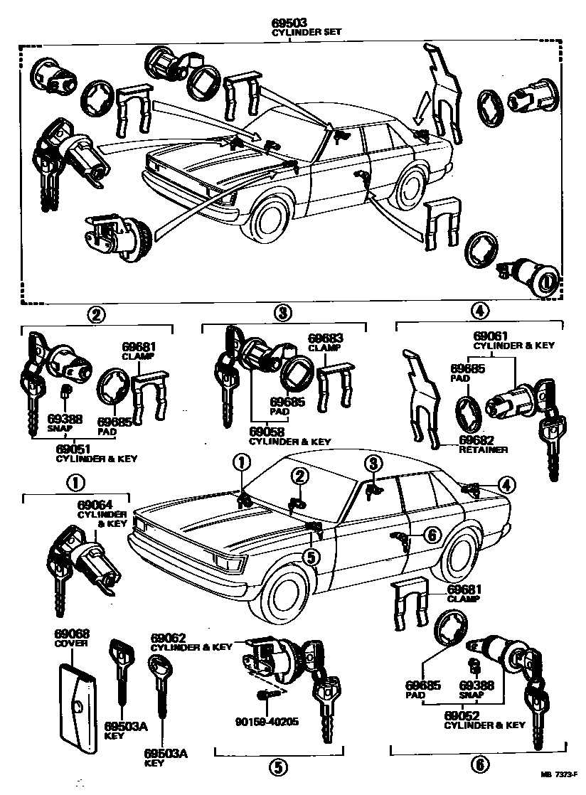6712 — LOCK CYLINDER SET