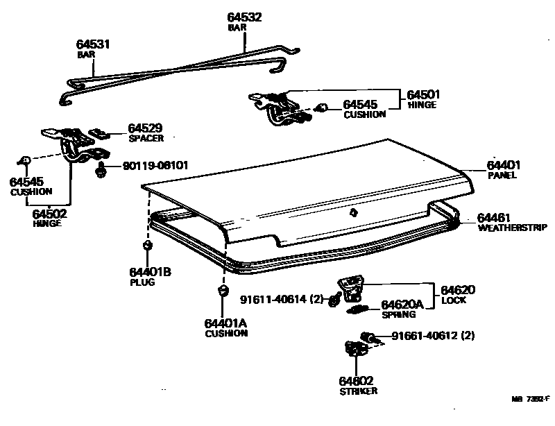 6105 — LUGGAGE COMPARTMENT DOOR & LOCK