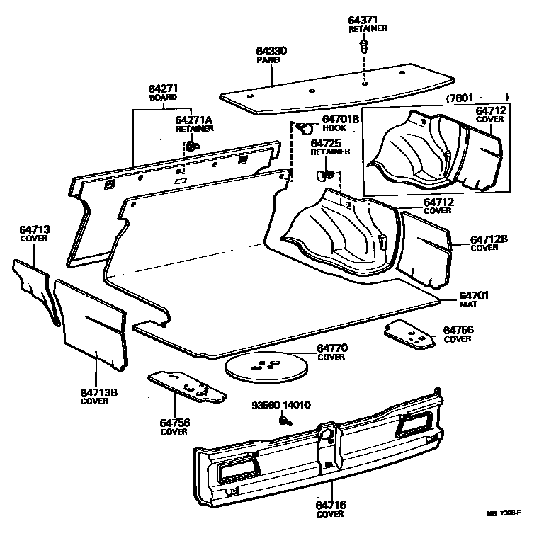 6403 — PACKAGE TRAY PANEL & LUGGAGE COMPARTMENT MAT