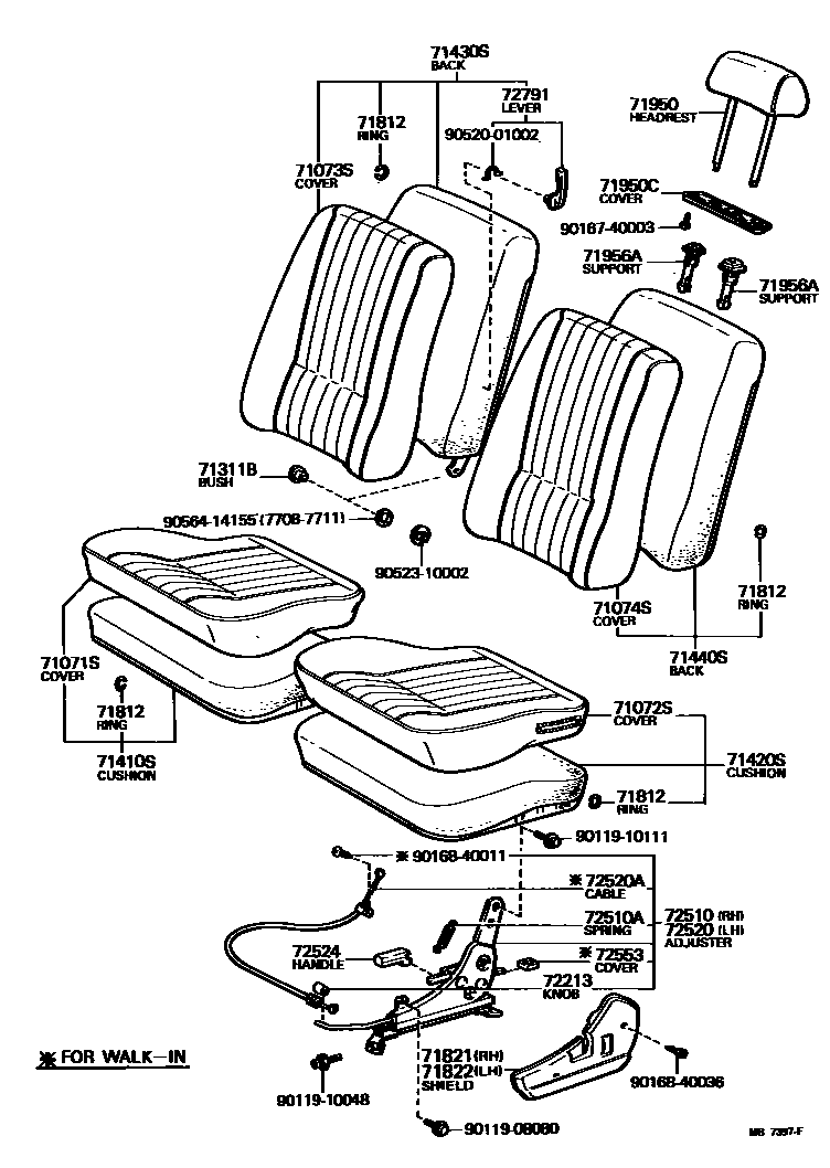 7101 — FRONT SEAT & SEAT TRACK