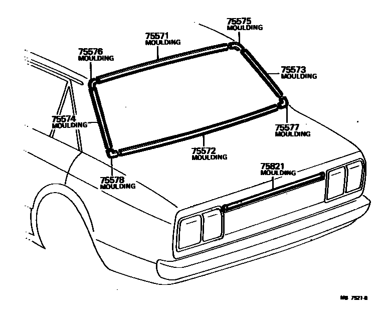 7504 — REAR MOULDING