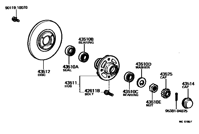 4303 — FRONT AXLE HUB