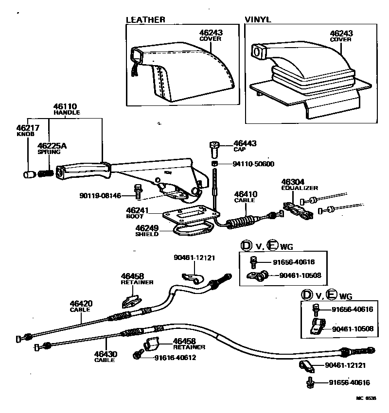 4601 — PARKING BRAKE & CABLE