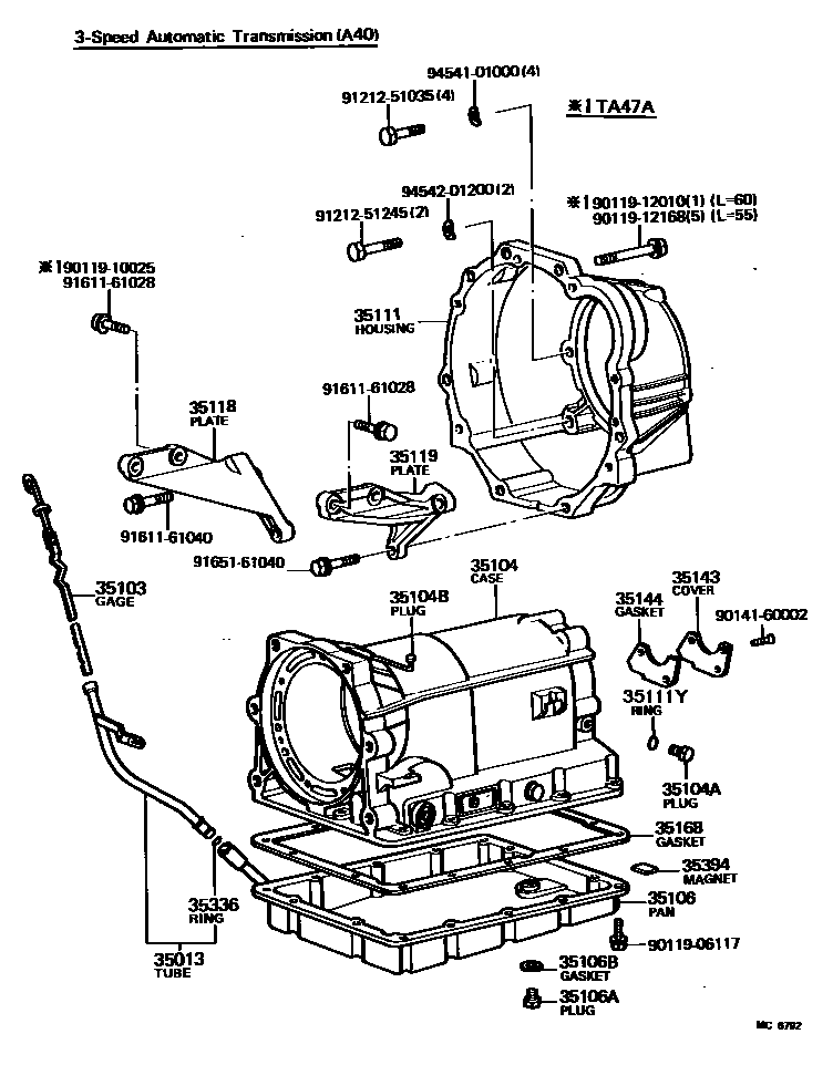 3503 — TRANSMISSION CASE & OIL PAN (ATM)
