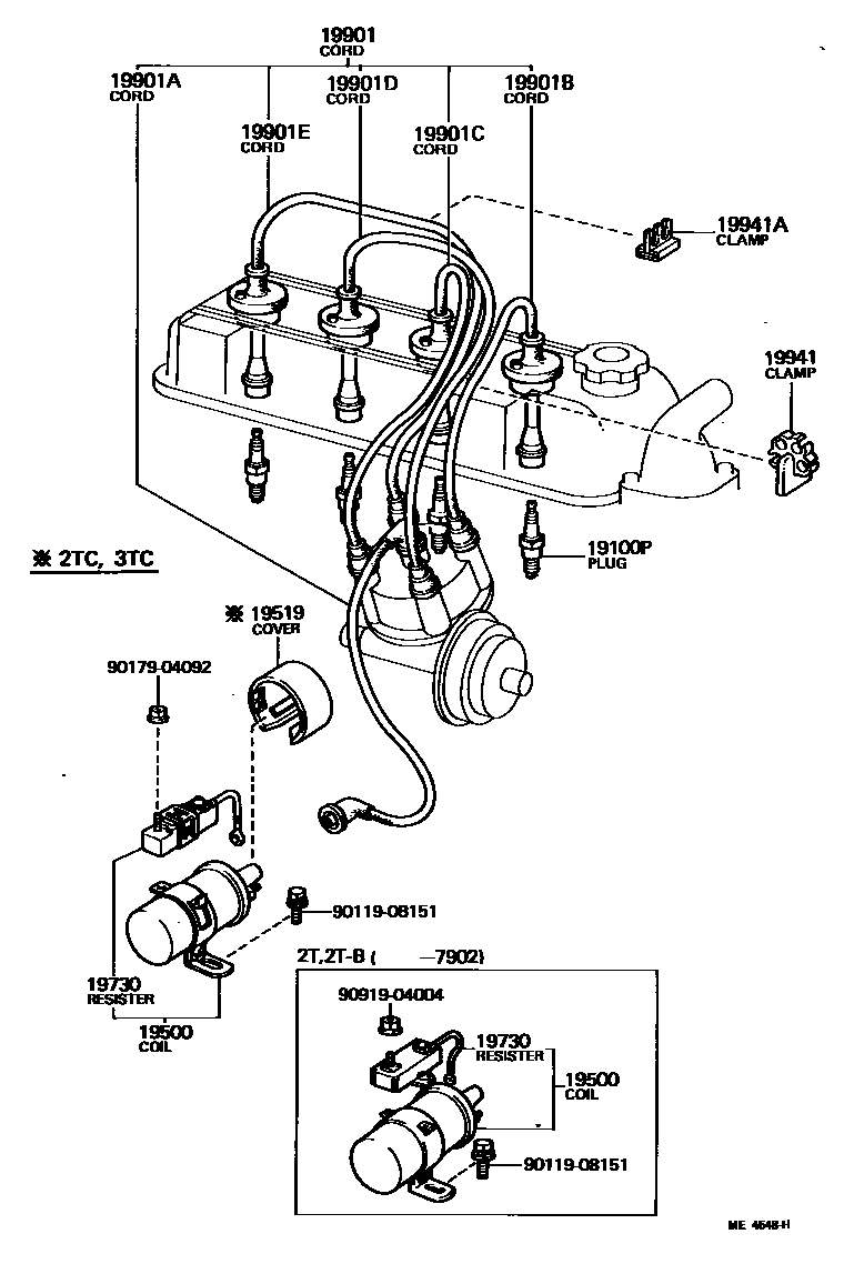 1901 — IGNITION COIL & SPARK PLUG / GLOW PLUG